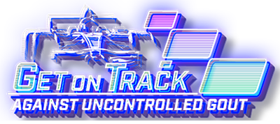 Get on track against uncontrolled gout racecar outline image